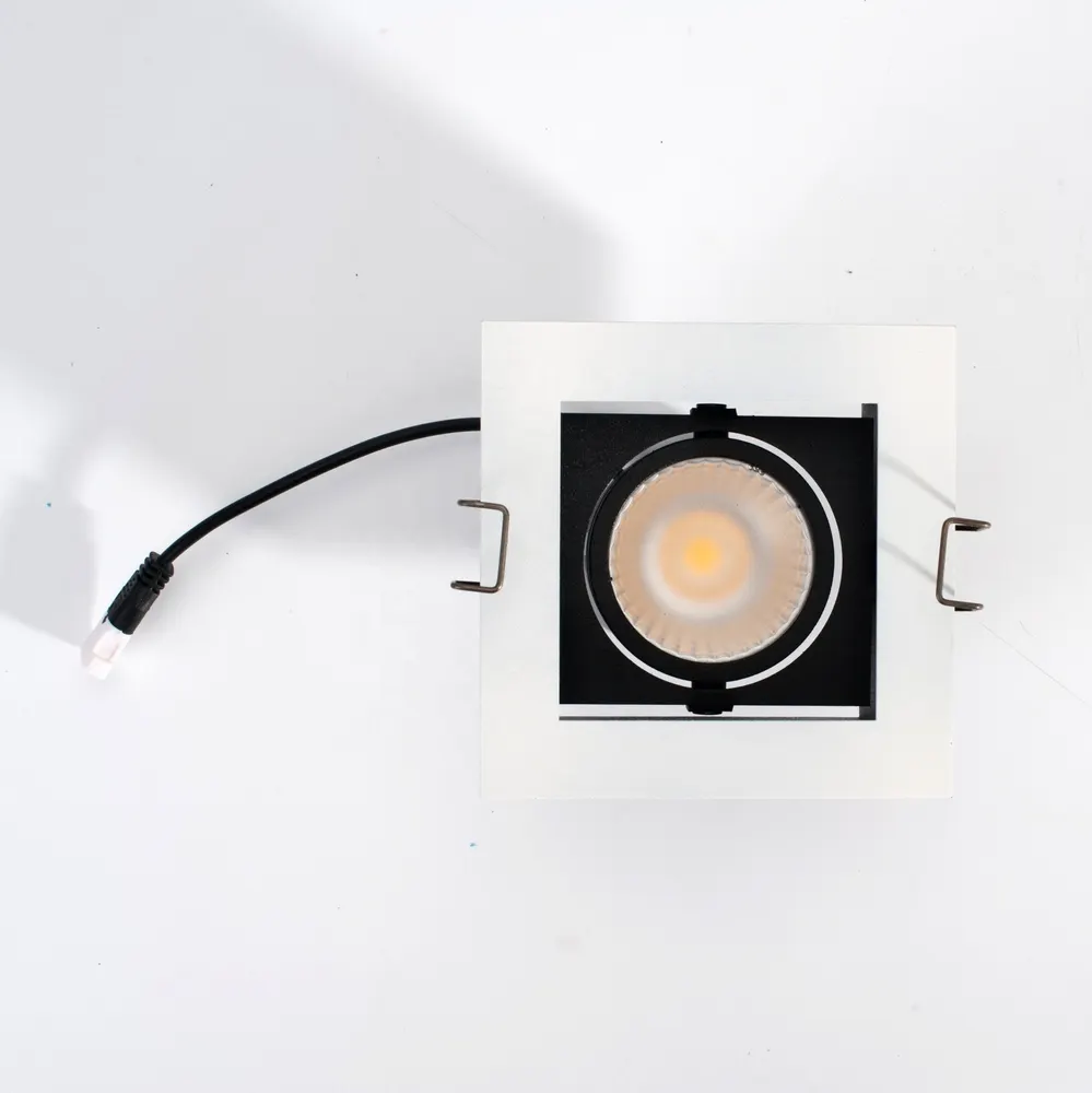 Adjustable Recessed Square LED Grille Spotlight Black/White 9-30W product sample