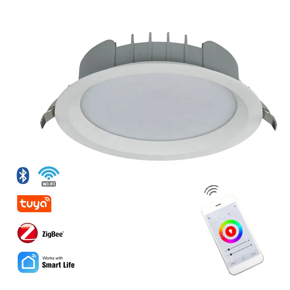 Tuya Zigbee Dimmable TRIAC LED Downlight 8-12-40W 3-8in