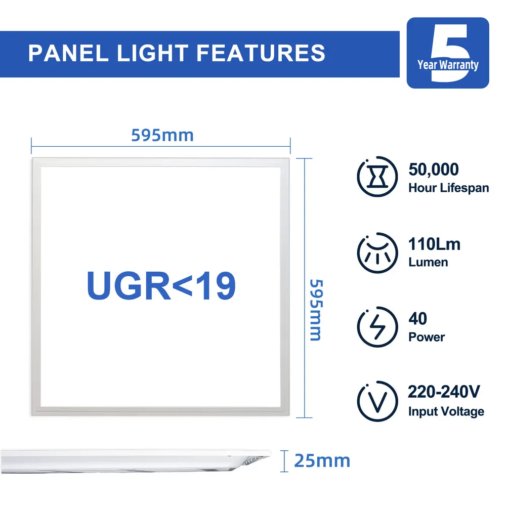Aluminum LED Panel Light 300x600/600x600 48W 6500K
