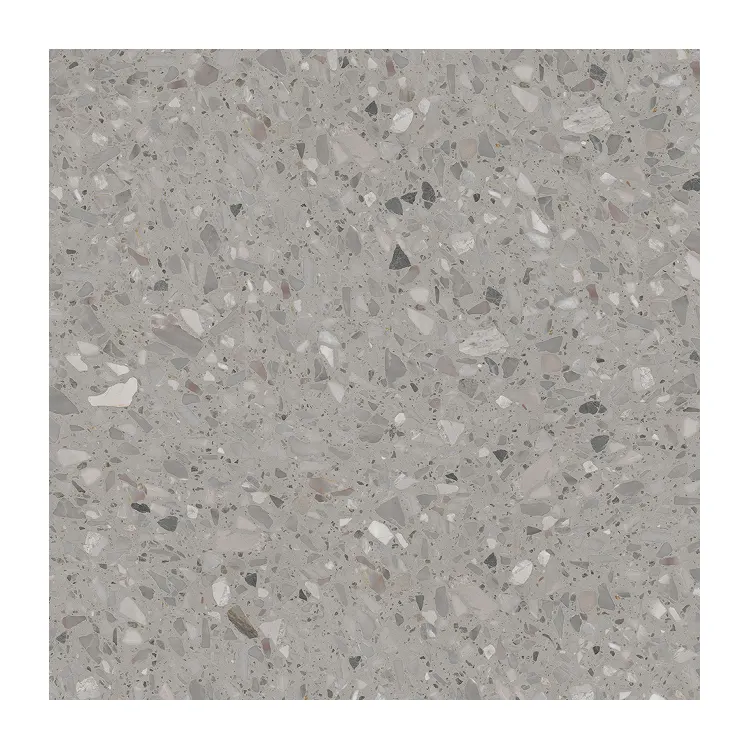 Terrazzo-Look Gray Porcelain Wall And Floor Tile 600x600mm
