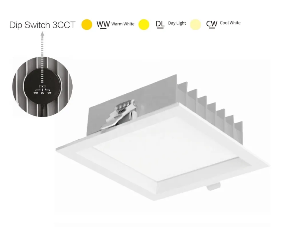 Slim Smart Recessed Square LED Panel Light 30-45W