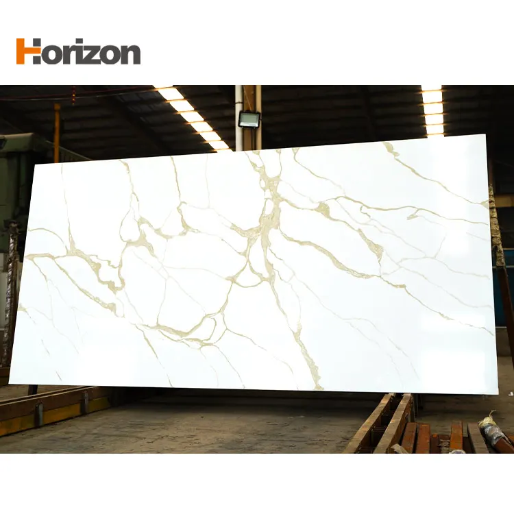 Calacatta White Engineered Quartz Slab 3200x1600mm