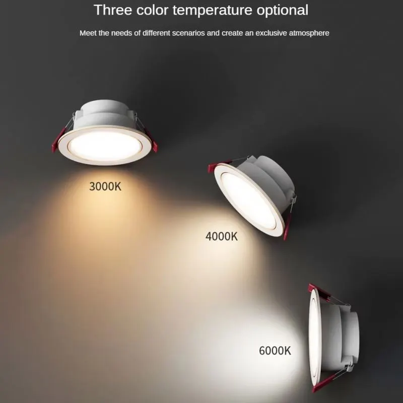 Recessed Aluminum LED Downlight 6/7W For Indoor Lighting