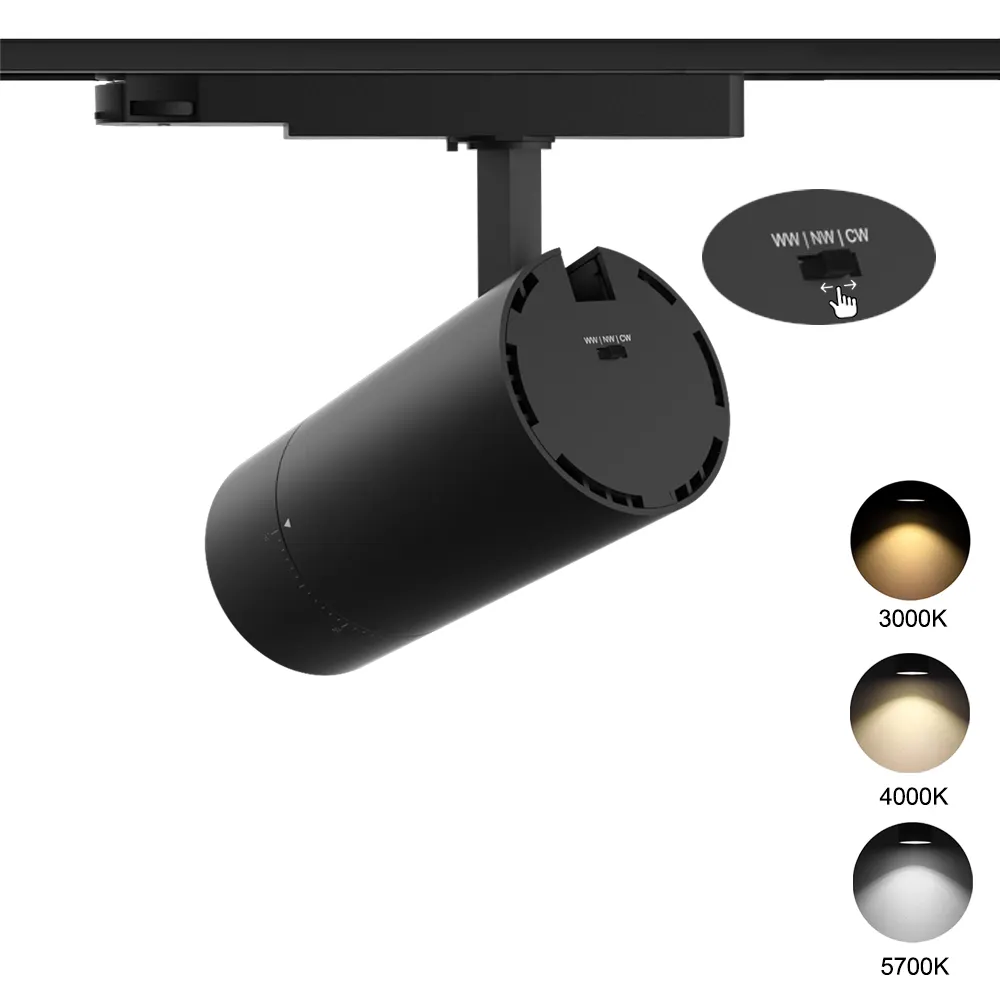 Rotatable Zoomable Dimmable LED Track Spotlight 30/40W For 2-Wire Track