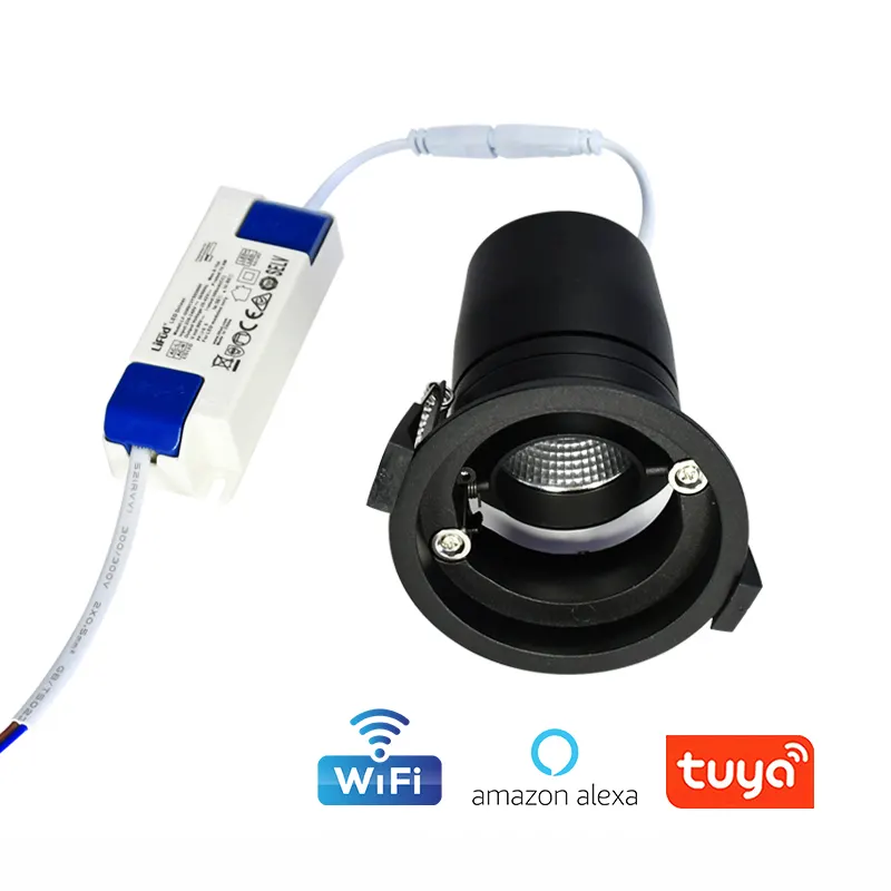 Smart Recessed Aluminum COB LED Downlight 7W