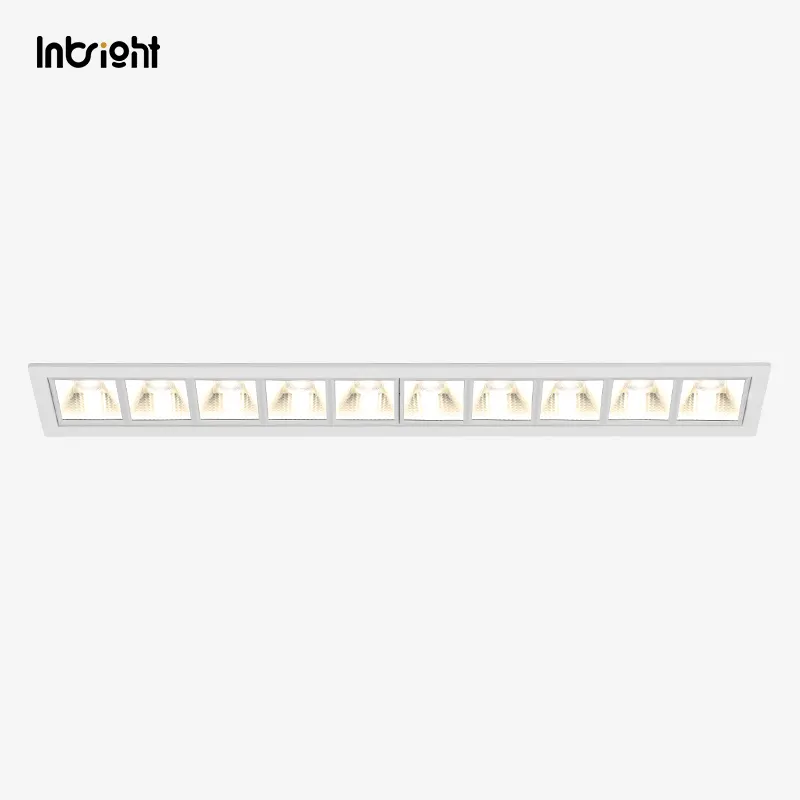 Anti-Glare Recessed Aluminum LED Grille Spotlight Gold 6-30W