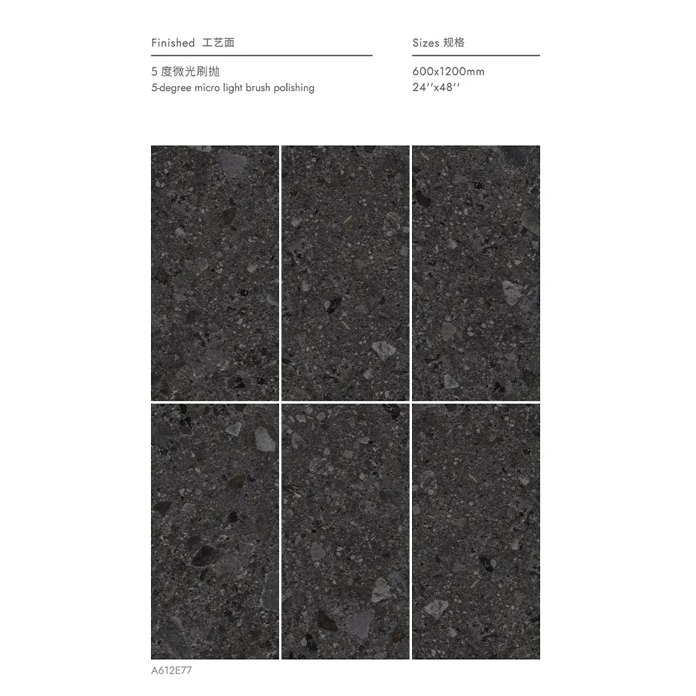 Non-Slip Terrazzo-Look Porcelain Floor Tile 600x600/600x1200/750x1500mm