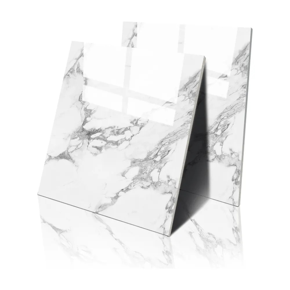 Calacatta White Porcelain Wall And Floor Tile 600x600mm product sample