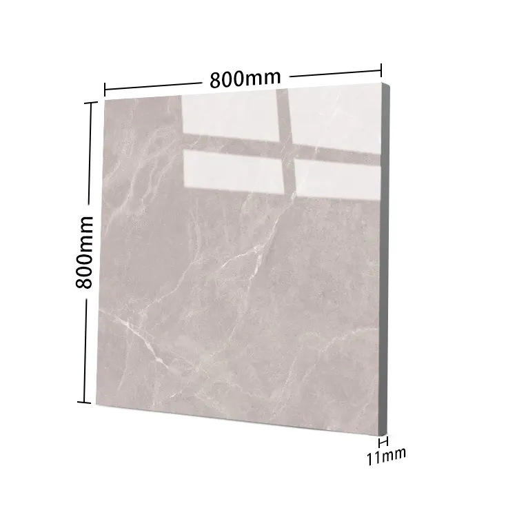 Marble-Look Glossy Porcelain Wall And Floor Tile 800x800mm