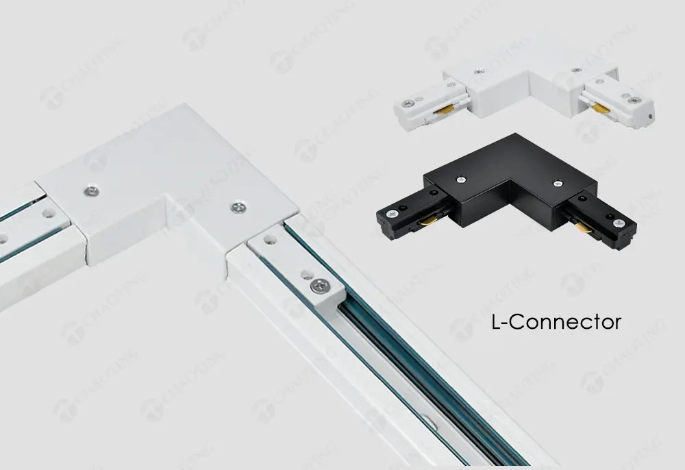 Aluminum Lighting Track Rail Black/White 1-3m 3-Wire