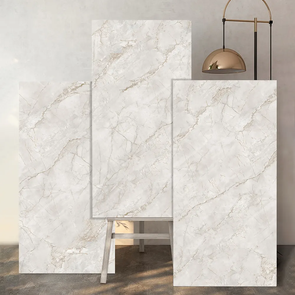 Non-Slip Stone-Look Polished Porcelain Wall And Floor Tile 750x1500mm product sample