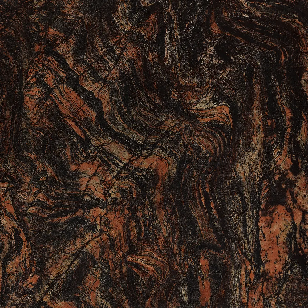 Marble-Look Brown Porcelain Wall And Floor Tile 100x100mm