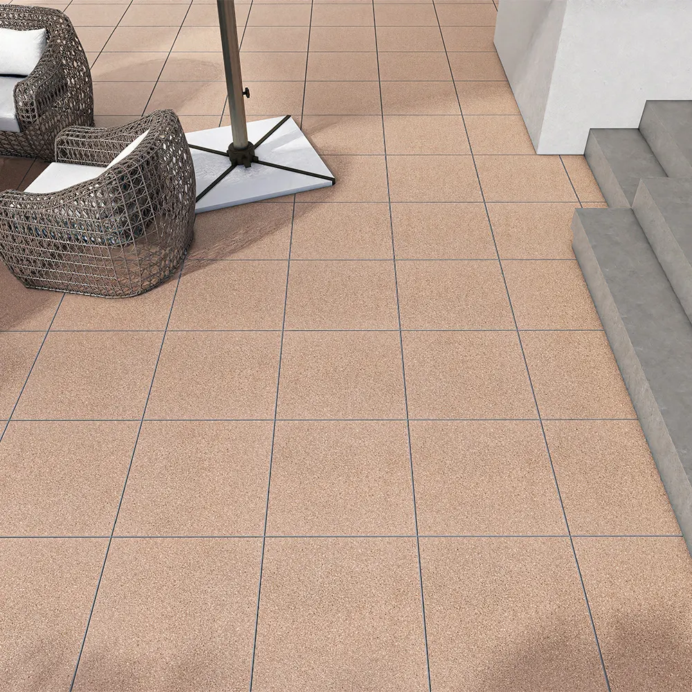 Non-Slip Stone-Look Porcelain Outdoor Tile 600x600mm