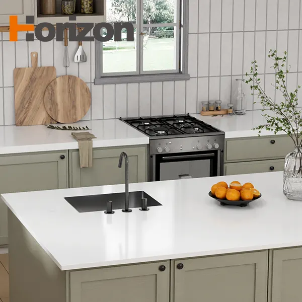 White Engineered Quartz Slab 3200x1600mm