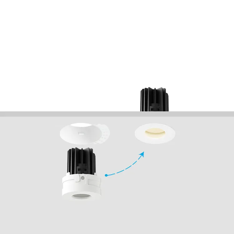 Dimmable Recessed Aluminum COB LED Downlight 8/15W IP65