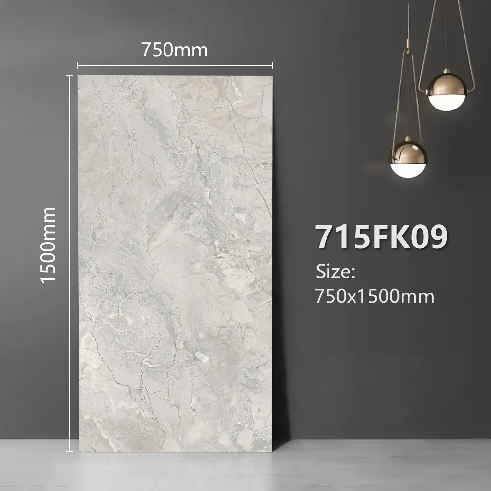 Stone-Look Polished Porcelain Wall Tile 750x1500mm