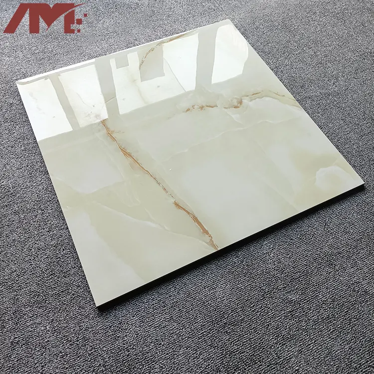 Stone-Look Polished Porcelain Floor Tile 600x600mm