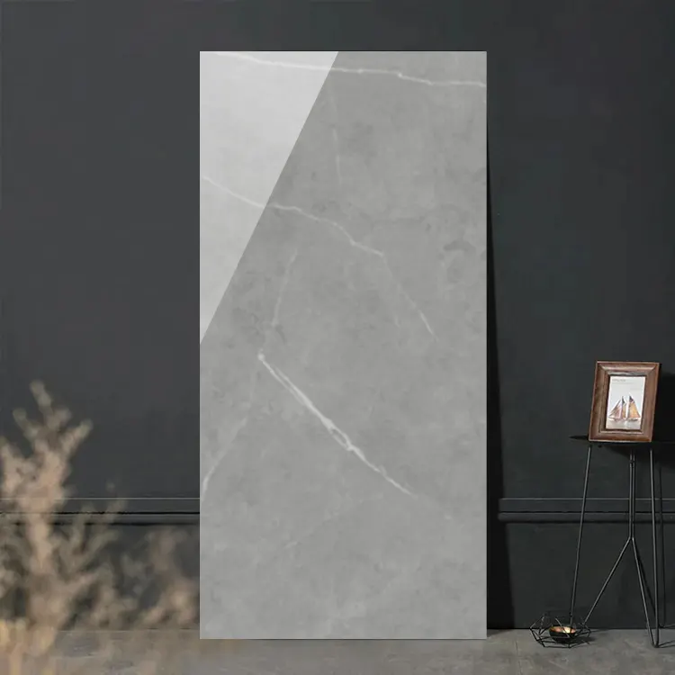 Non-Slip Marble-Look Polished Porcelain Floor Tile 600x1200mm