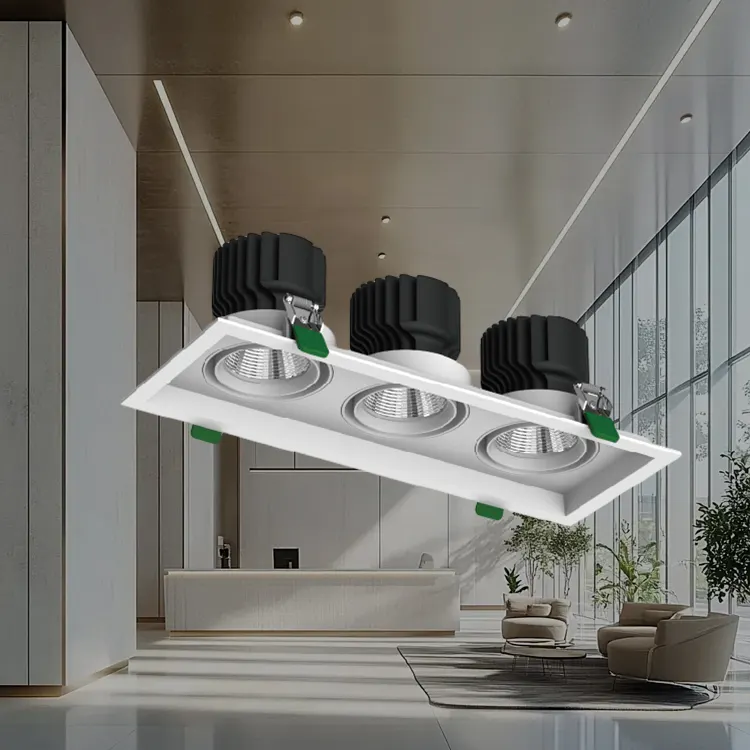 Adjustable Recessed Aluminum LED Grille Spotlight 24-32W
