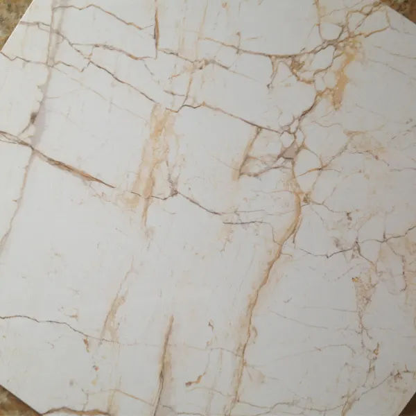 Marble-Look Polished Porcelain Floor Tile 600x600mm