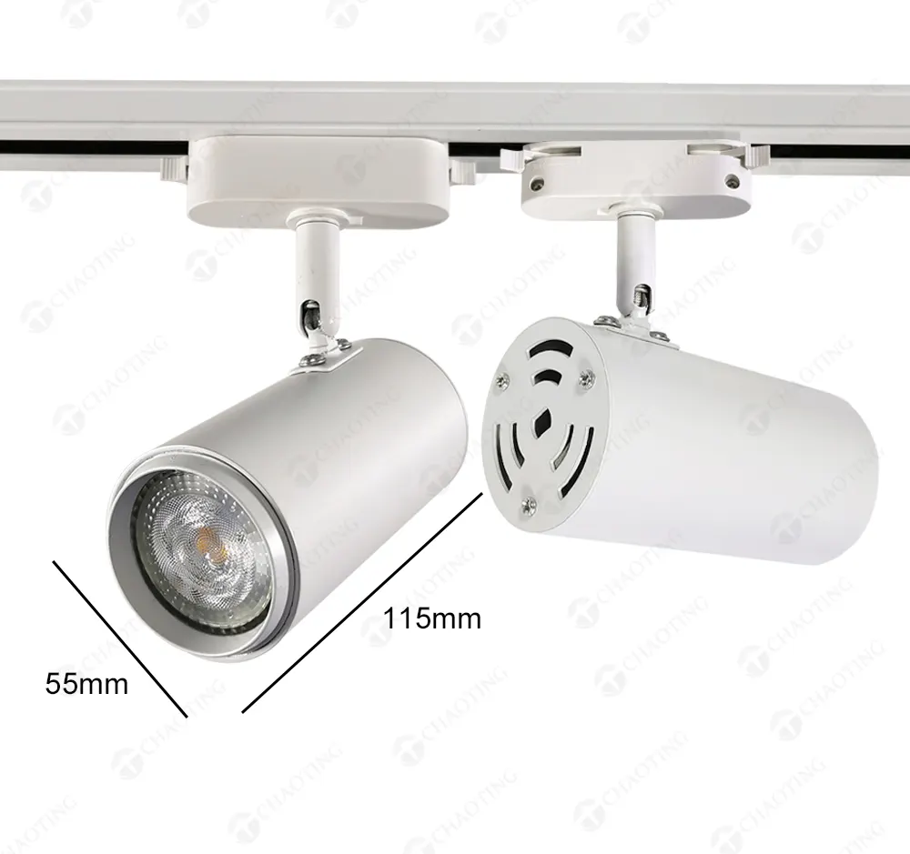 Adjustable Surface-Mounted Aluminum Track Spotlight Housing MR16/GU10 for 2/3/4-Wire Track product sample
