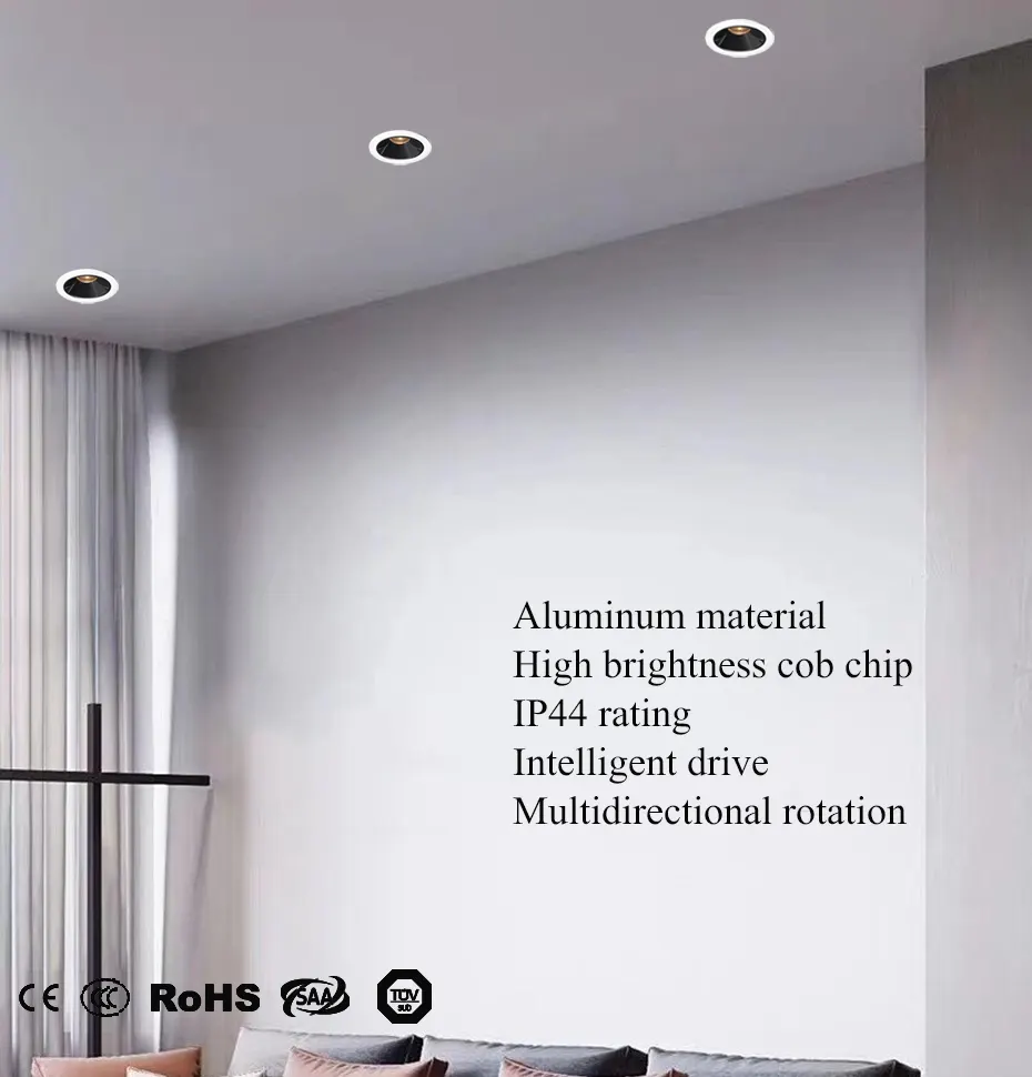 Recessed Aluminum LED Downlight 12-30W