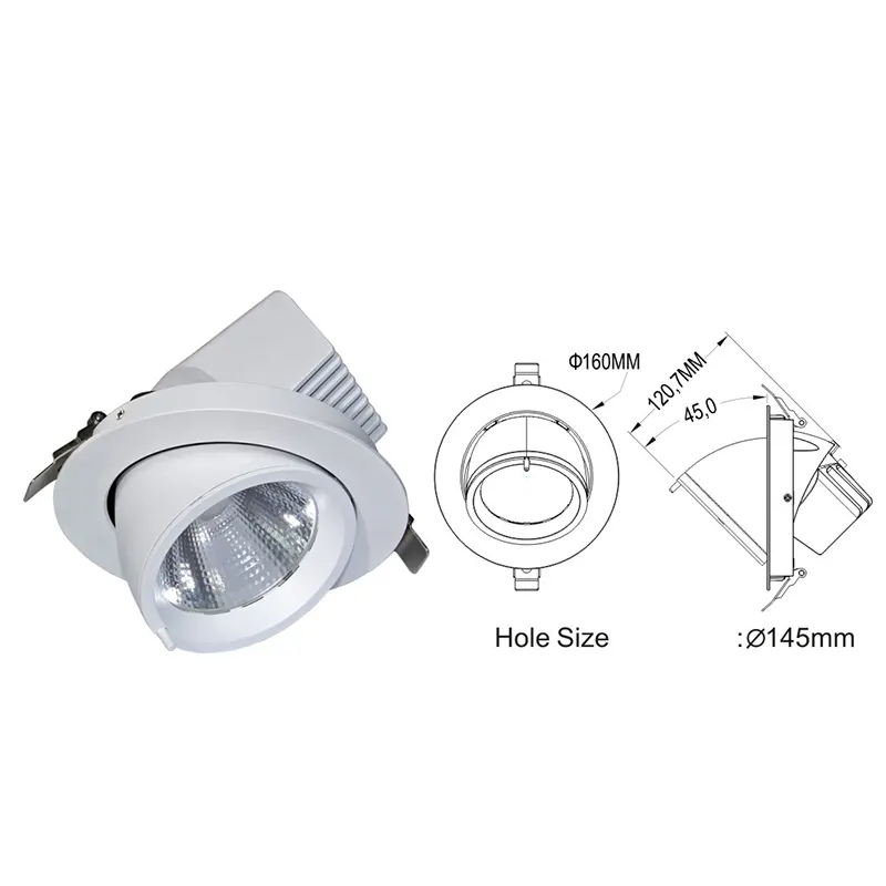 Adjustable Recessed Aluminum LED Downlight