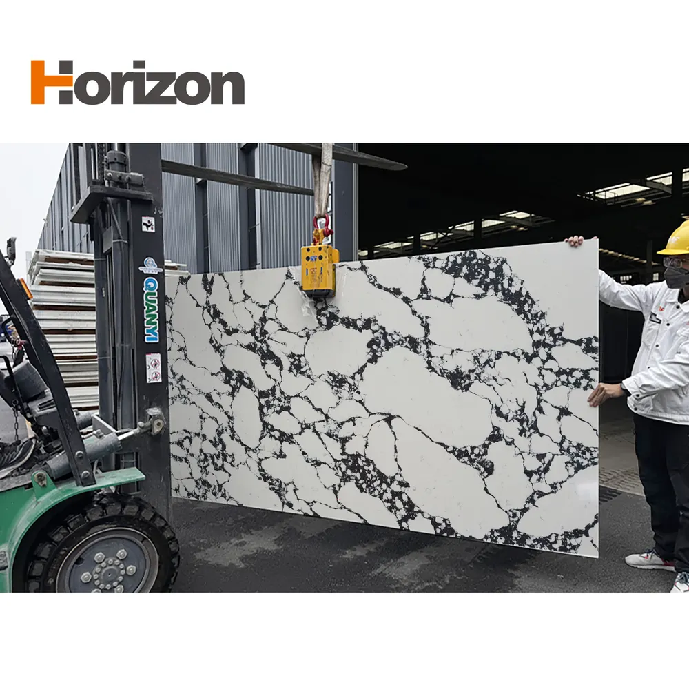 Calacatta White Engineered Quartz Slab 3200x1600mm