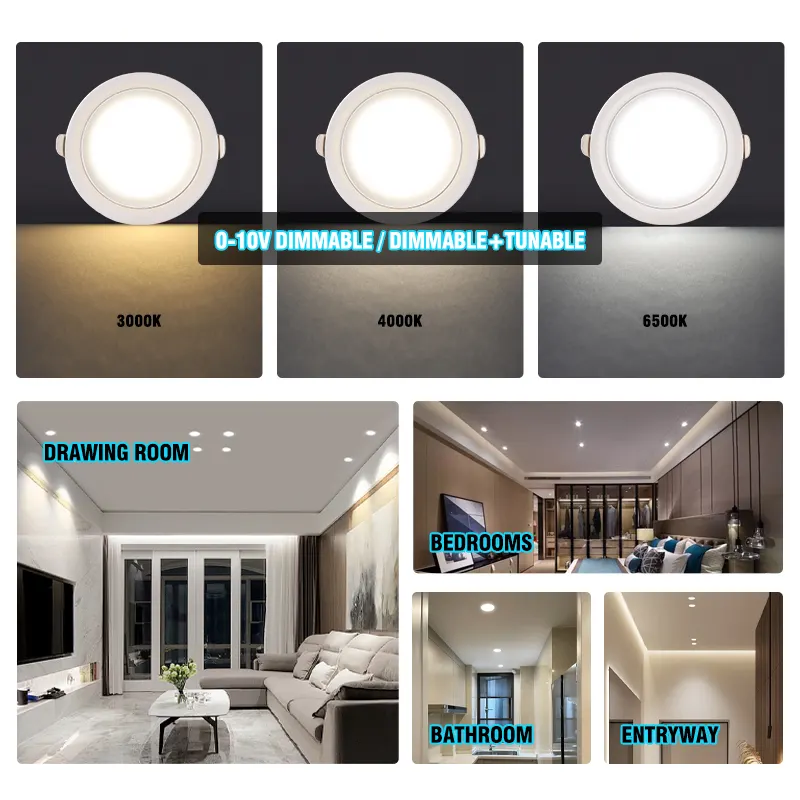 Adjustable Smart Dimmable Recessed LED Downlight 12W 1-10V