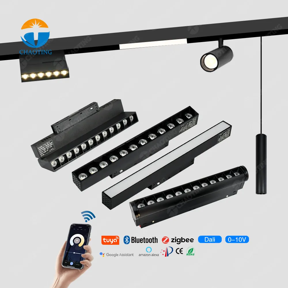 Smart Dimmable Recessed Magnetic COB LED Track Spotlight 6-40W 48V product sample