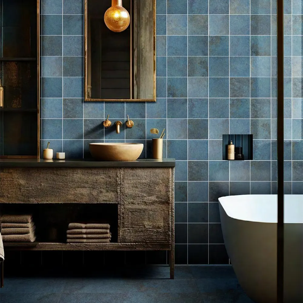 Non-Slip Stone-Look Matte Porcelain Swimming Pool Tile 300x600mm