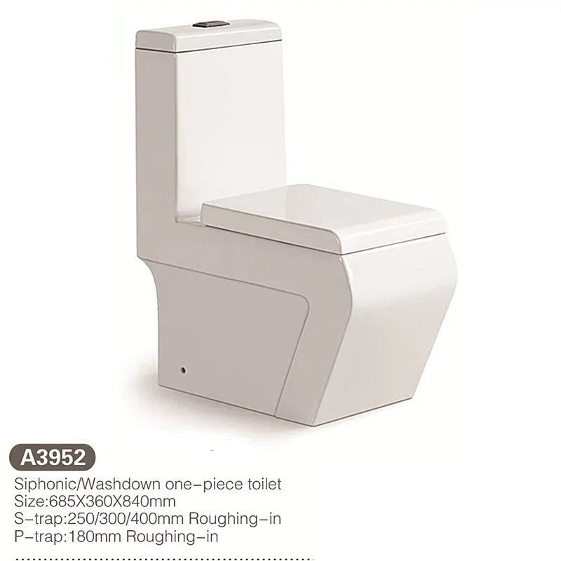 One-Piece Ceramic Toilet For Bathroom Installation