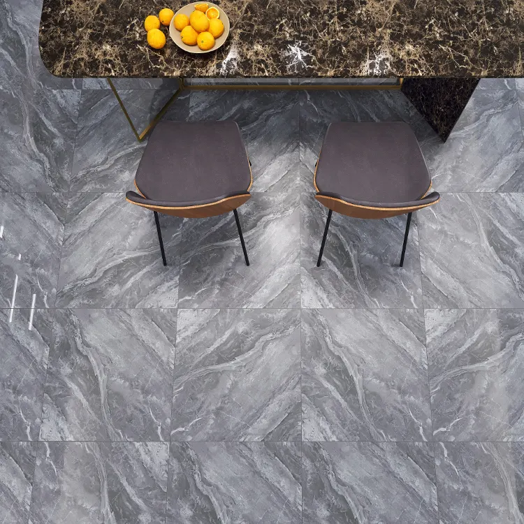 Marble-Look Gray Porcelain Floor Tile 800x800mm