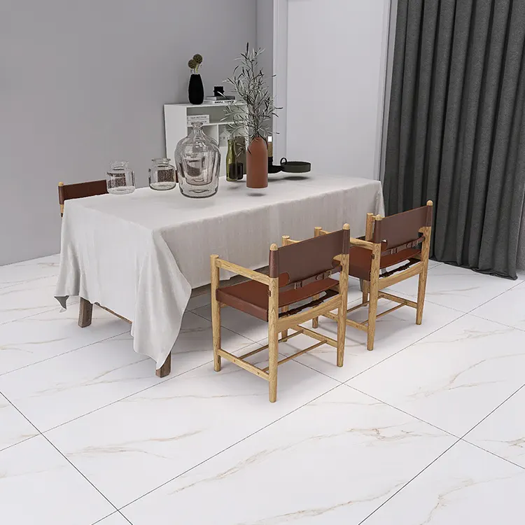 Marble-Look Polished Porcelain Floor Tile 600x1200mm