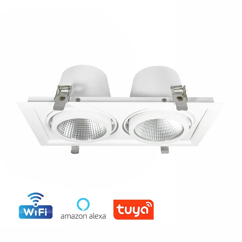 Recessed Rectangular Aluminum LED Grille Spotlight