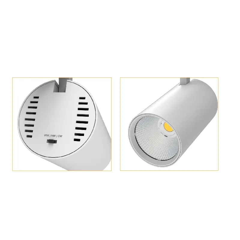 Adjustable Dimmable Aluminum LED Track Spotlight Black 30/40W