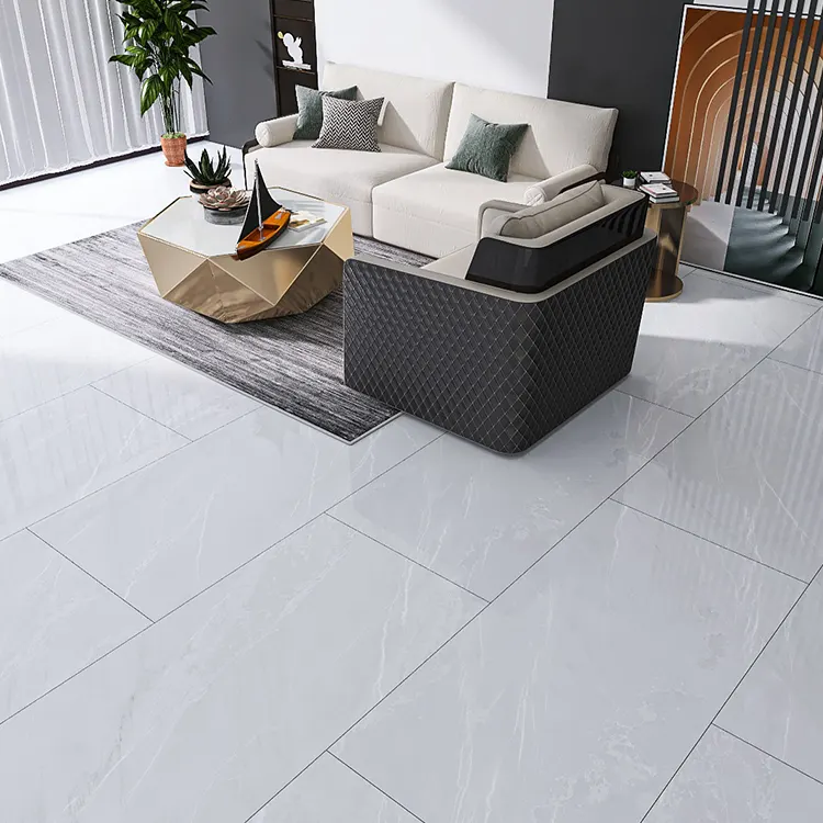 Non-Slip Marble-Look Glazed Porcelain Wall And Floor Tile 750x1500mm