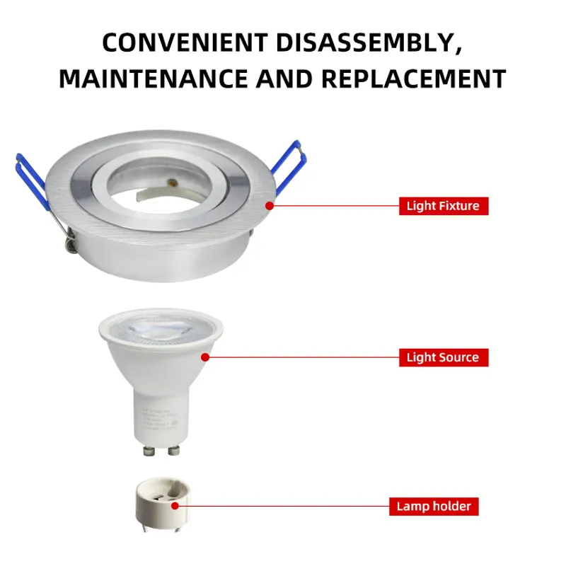 Recessed Aluminum Downlight Housing MR16/GU10