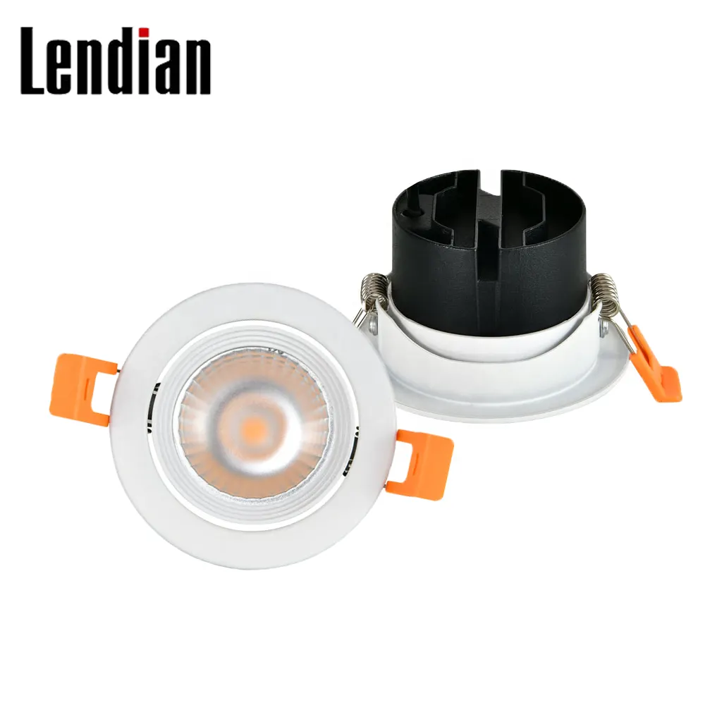 Rotatable Recessed Aluminum LED Downlight Black/White 7/15W