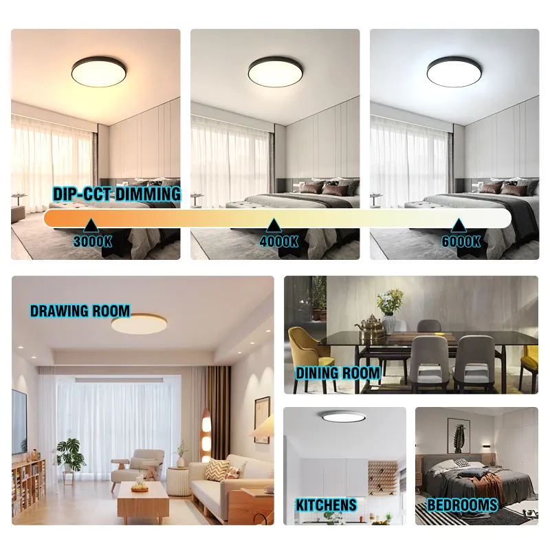 3CCT Dimmable Round Suspended LED Panel Light