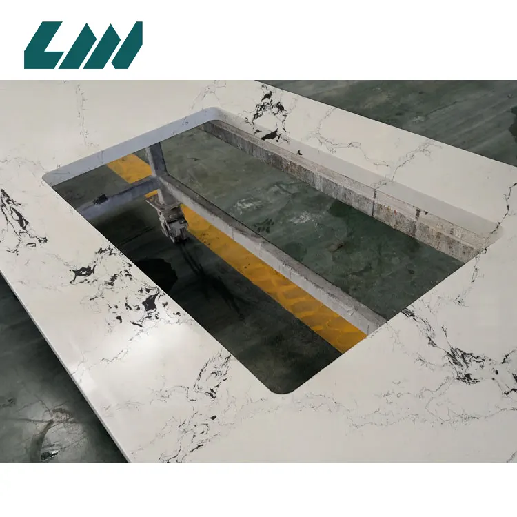Calacatta White Engineered Quartz Slab 3200x1600mm
