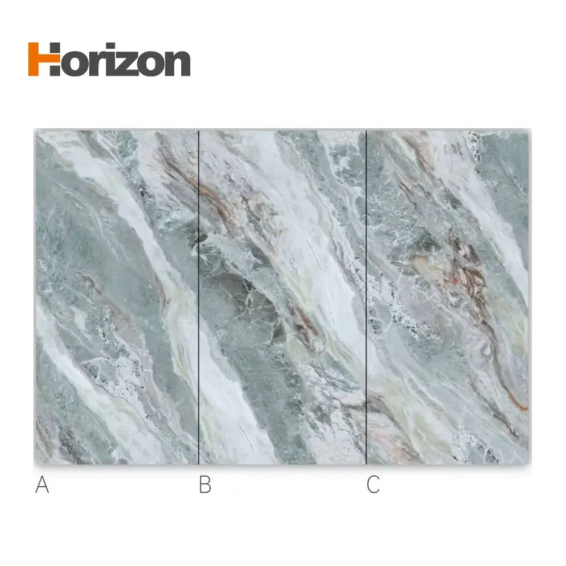 Marble-Look Black Sintered Stone Slab 3200x1600mm