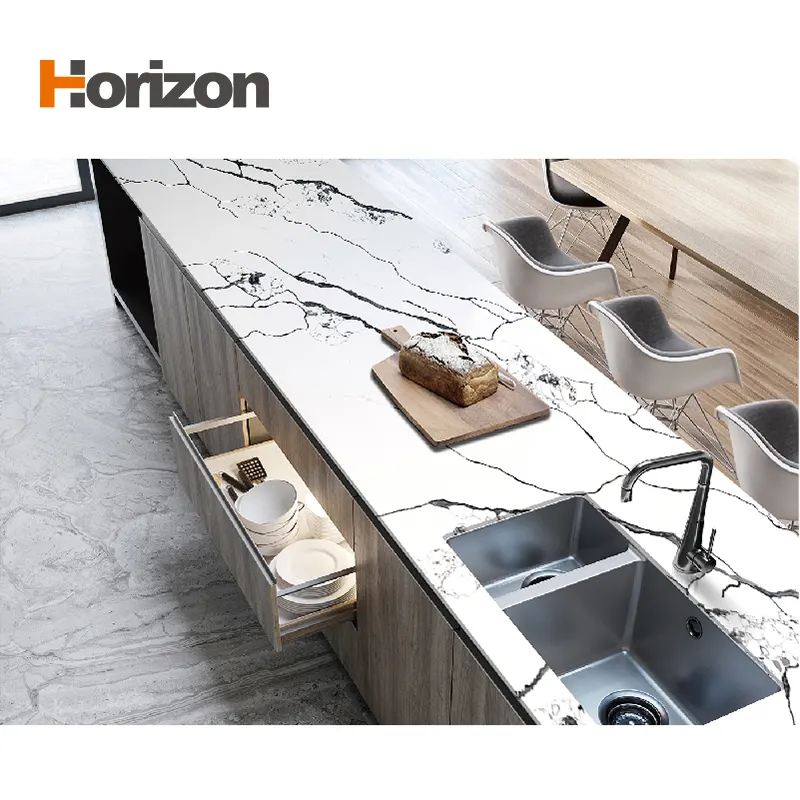 Calacatta White Engineered Quartz Slab
