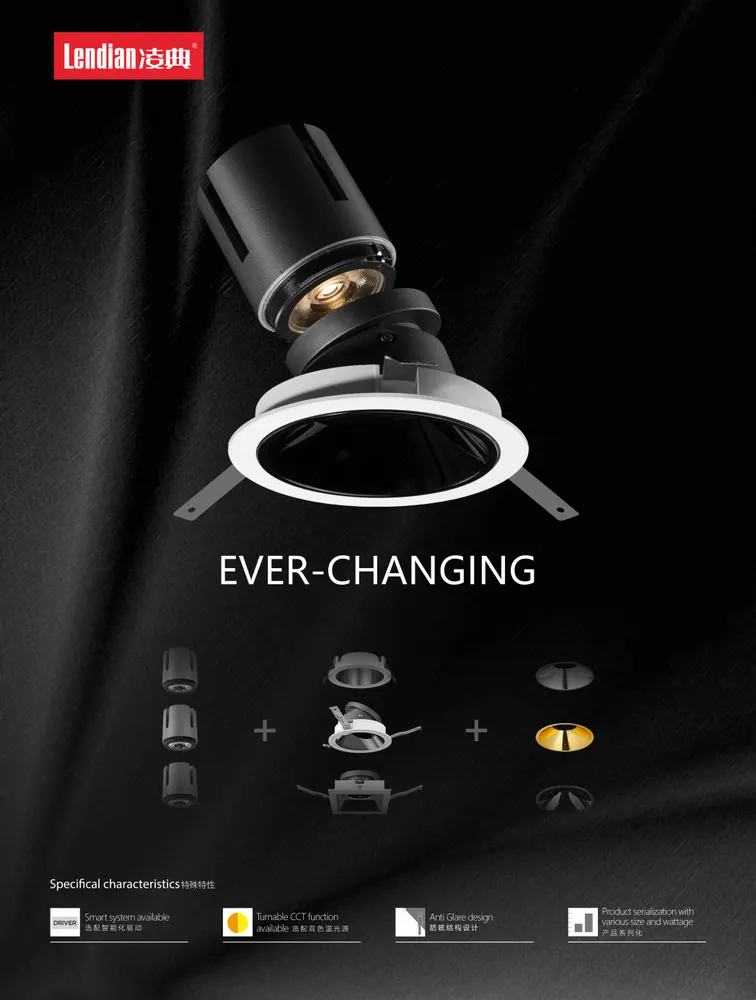 Adjustable Smart Recessed LED Downlight 9-40W