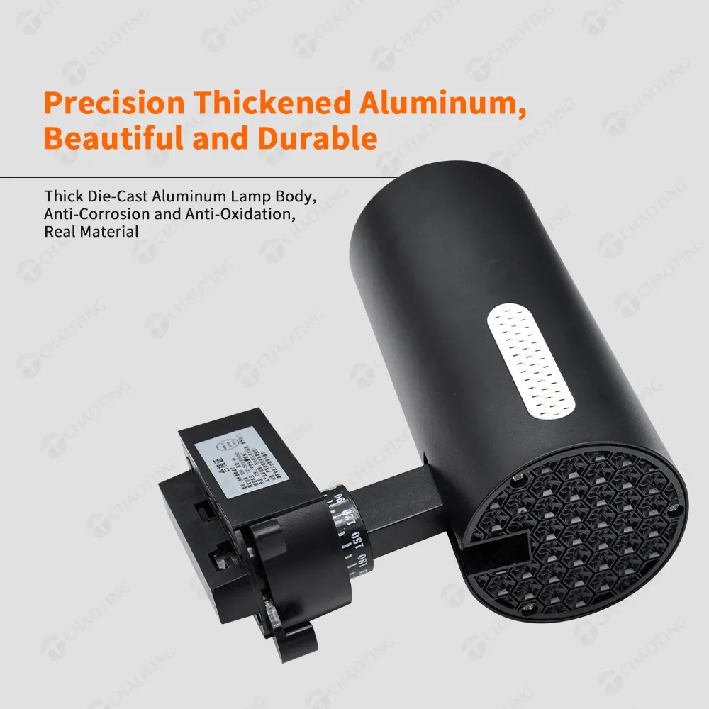 Adjustable Aluminum COB LED Track Spotlight White 30W