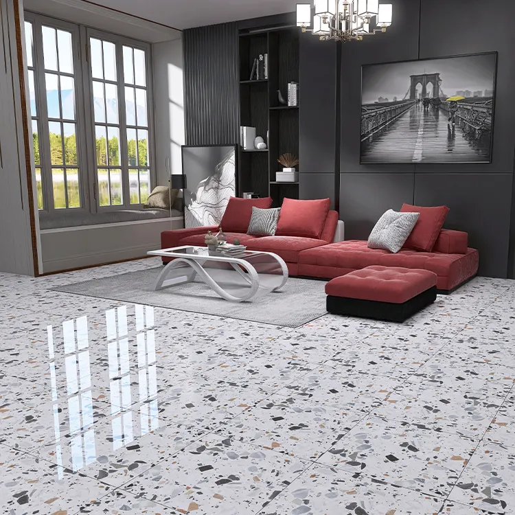 Terrazzo-Look Porcelain Floor Tile 600x600mm