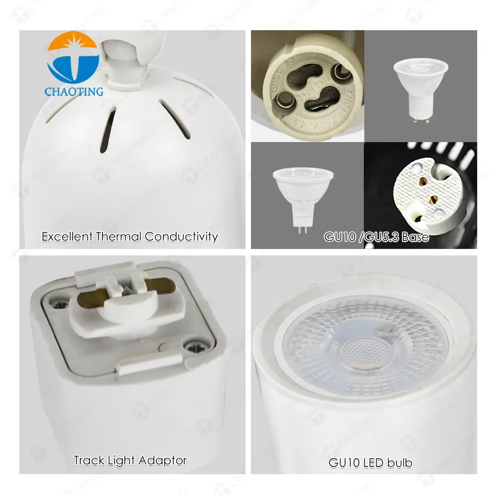 Aluminum Track Spotlight Housing MR16/GU10