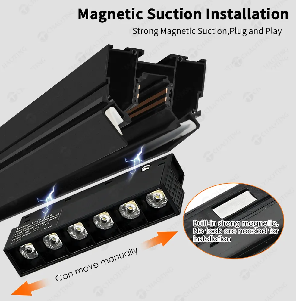 Tuya Zigbee Dimmable Magnetic LED Track Spotlight 6-40W 48V