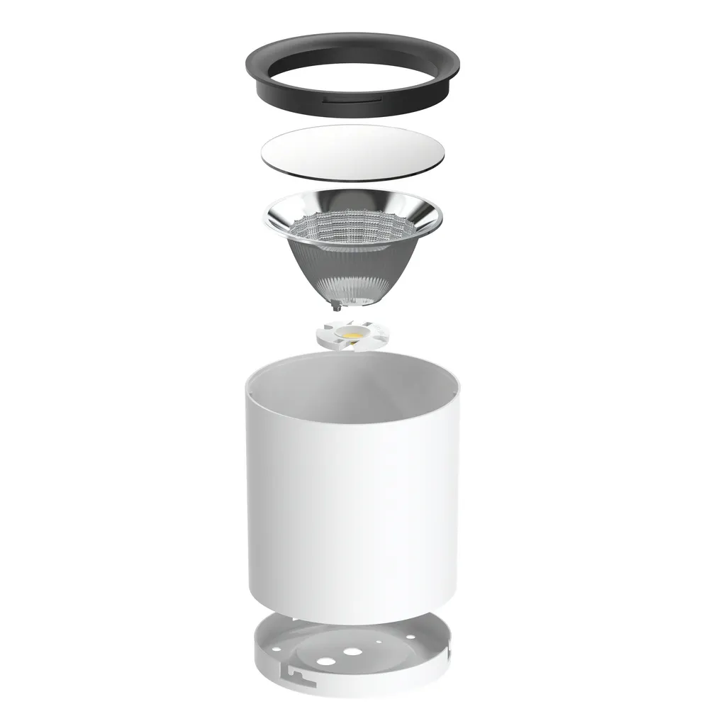 Surface-Mounted Round Aluminum LED Downlight 10-50W