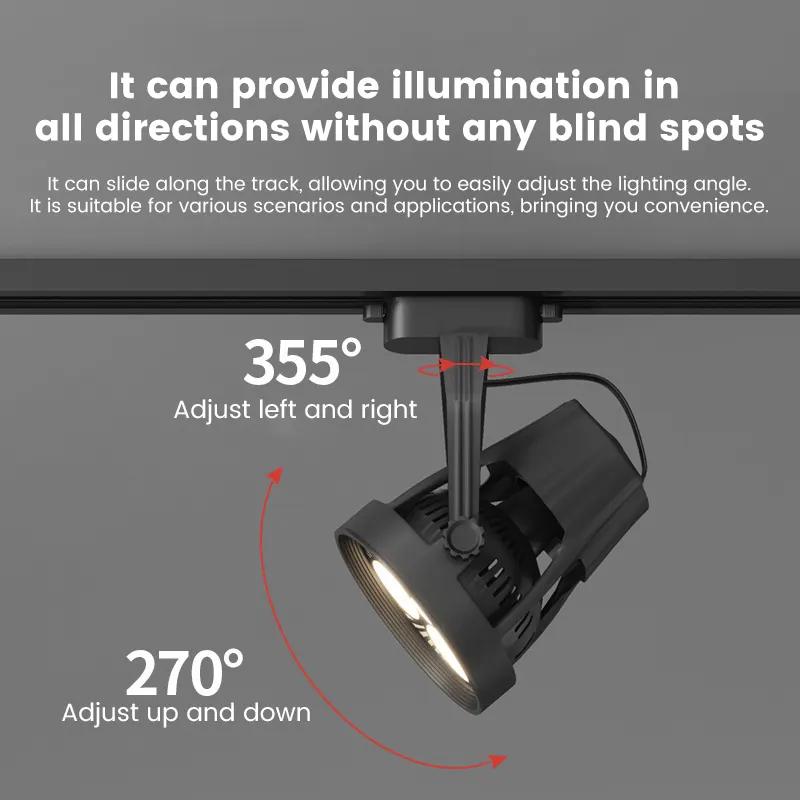 Adjustable LED Track Spotlight 25-45W